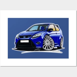 Ford Focus (Mk2) RS Blue Posters and Art